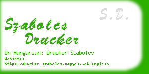 szabolcs drucker business card